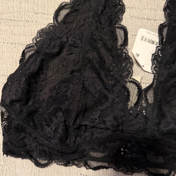 Free People Last Dance Lace Bralette in Black Size Large - Picture 4 of 4